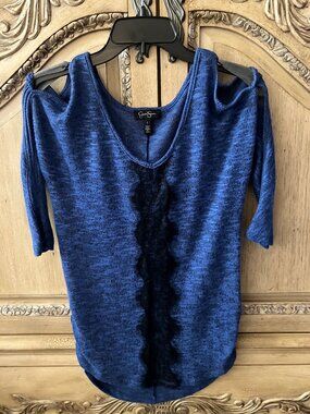 JESSICA SIMPSON - Bright blue  - high - low tunic - SMALL - NWOT